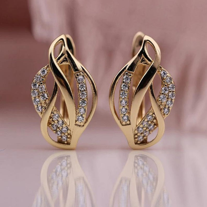 Fashion Personalized Twist Irregular Ear Studs - FASHIONKULTUR