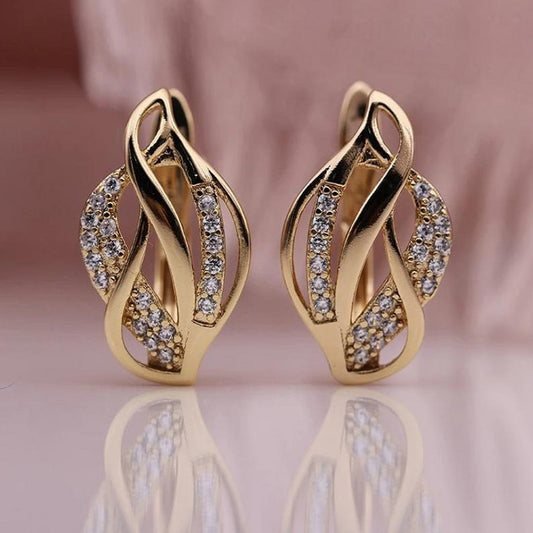 Fashion Personalized Twist Irregular Ear Studs - FASHIONKULTUR