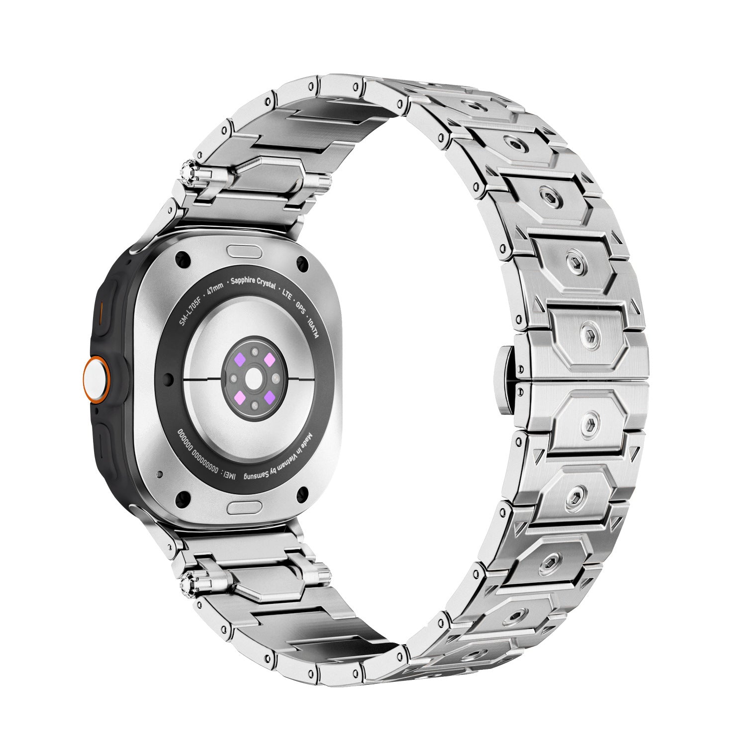 Butterfly Clasp Metallic Stainless Steel Strap - FASHIONKULTUR