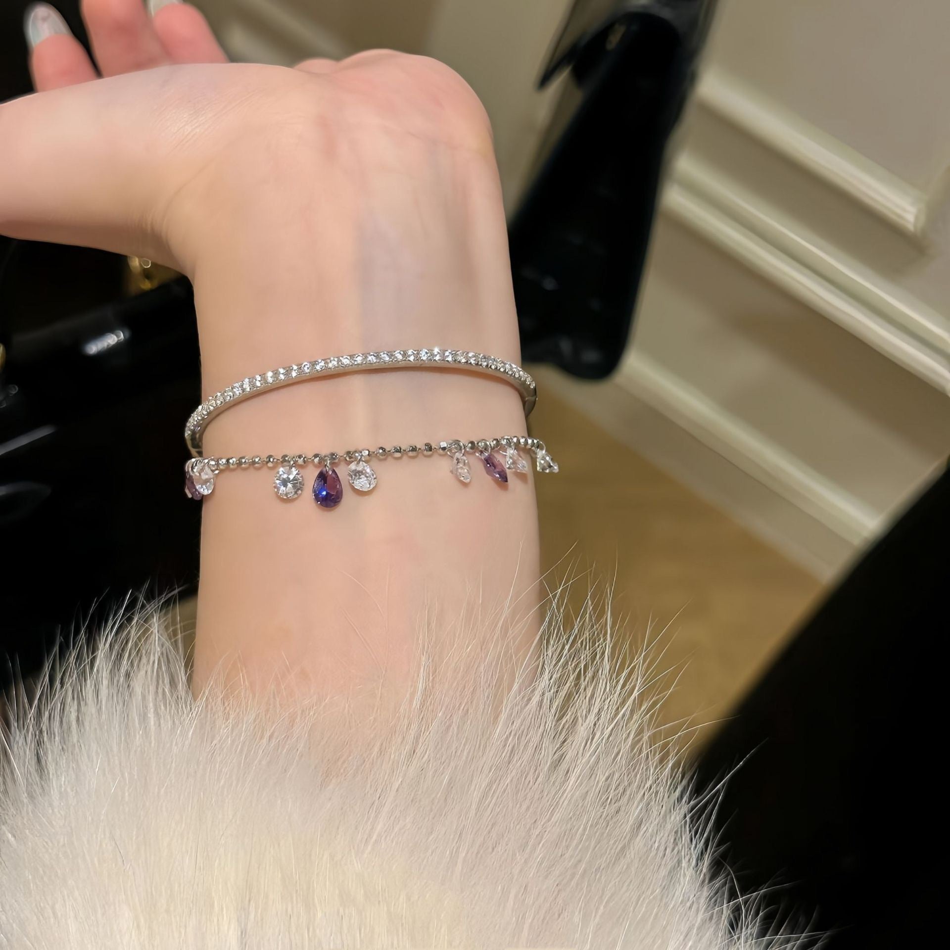 Women's Sterling Silver Pull-out Star River Bracelet Simple - FASHIONKULTUR