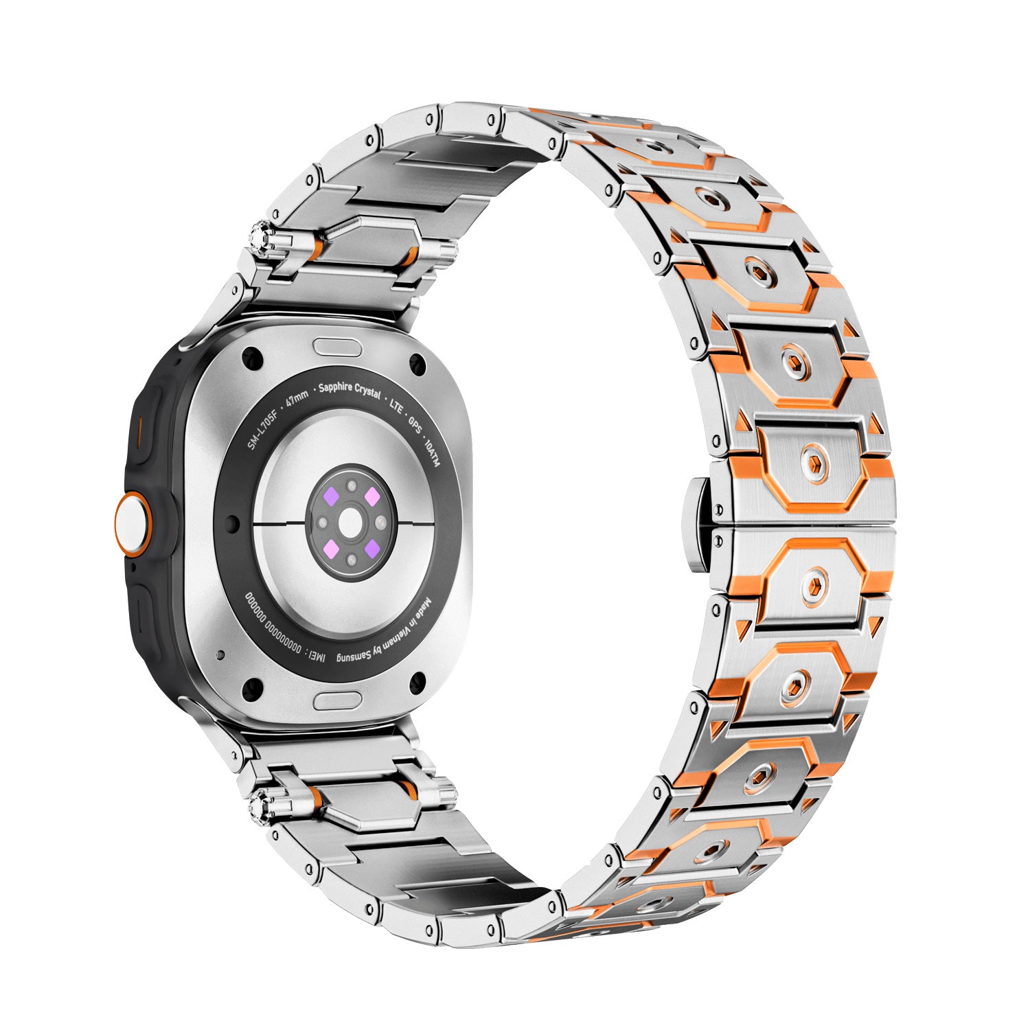 Butterfly Clasp Metallic Stainless Steel Strap - FASHIONKULTUR