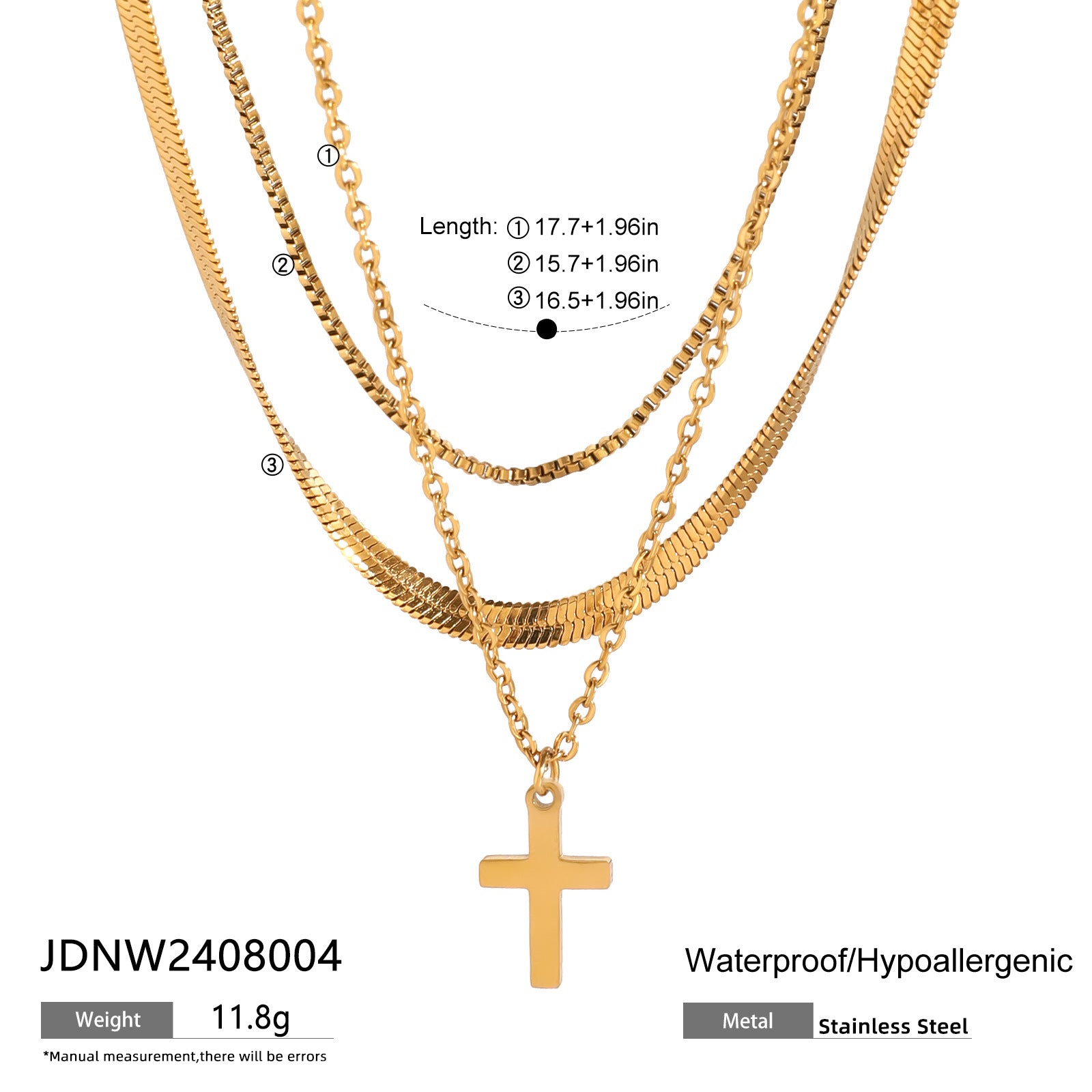 Women's Fashion Personality Cross Simple Necklace - FASHIONKULTUR