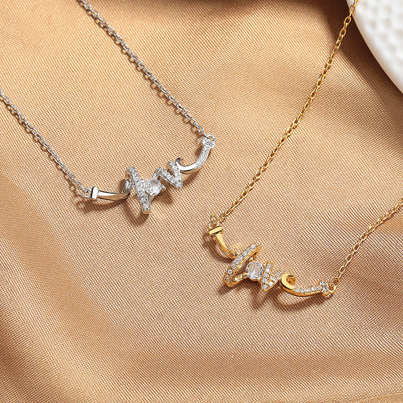 Light Luxury Minority Design LOVE Necklace For Women - FASHIONKULTUR