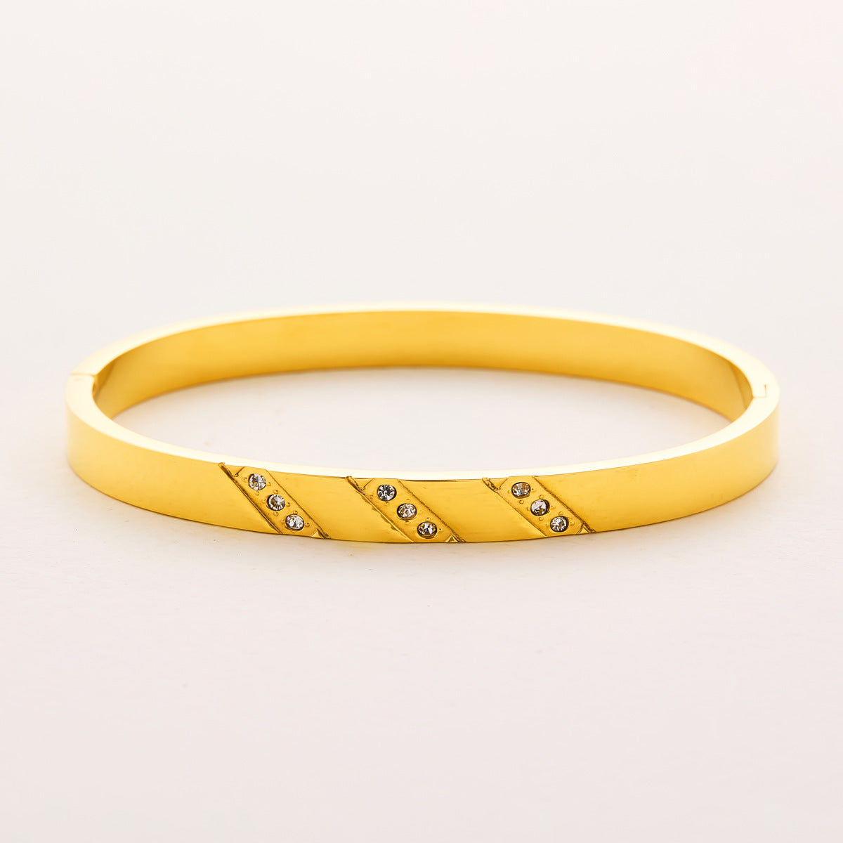 Titanium Steel Bracelet Female Round Diamond Special-interest Design - FASHIONKULTUR