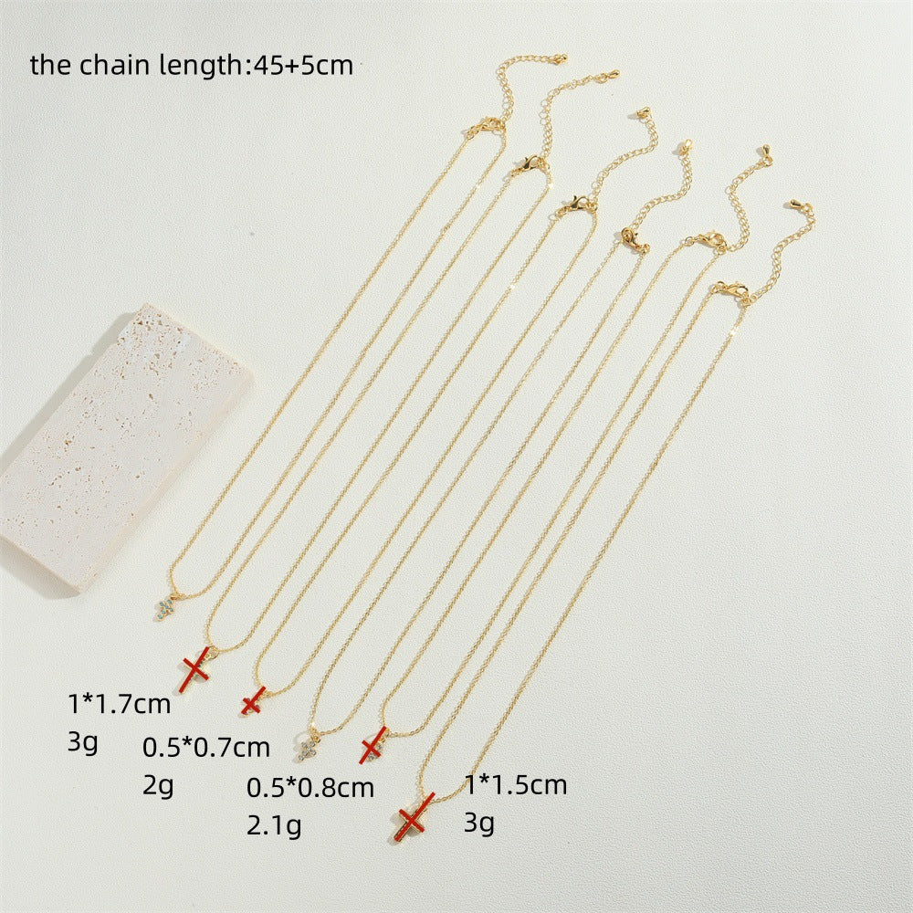 All-match Cross Design Pendant Clavicle Chain Necklace - FASHIONKULTUR