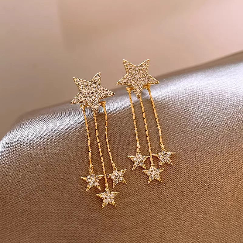 Alloy Electroplated Women's Silver Needle Long Fringe Earrings Earrings - FASHIONKULTUR