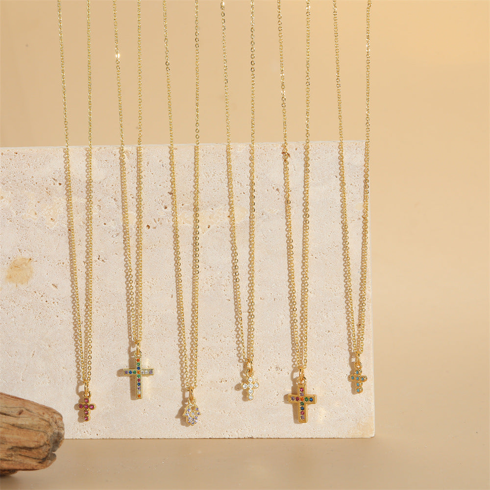 All-match Cross Design Pendant Clavicle Chain Necklace - FASHIONKULTUR