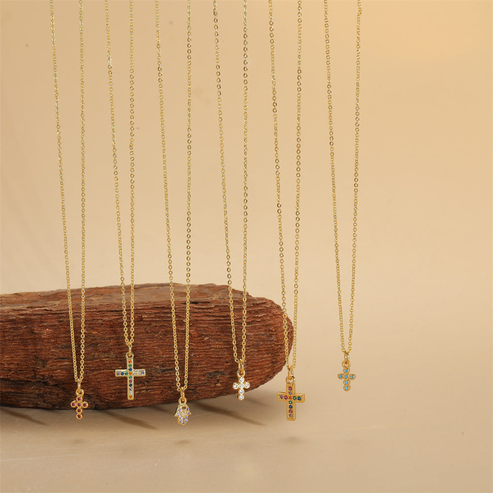 All-match Cross Design Pendant Clavicle Chain Necklace - FASHIONKULTUR