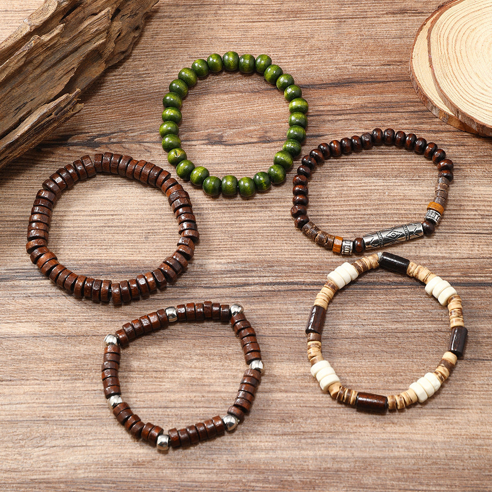 Handmade Beaded Bracelet Men's Retro Multi-layer - FASHIONKULTUR