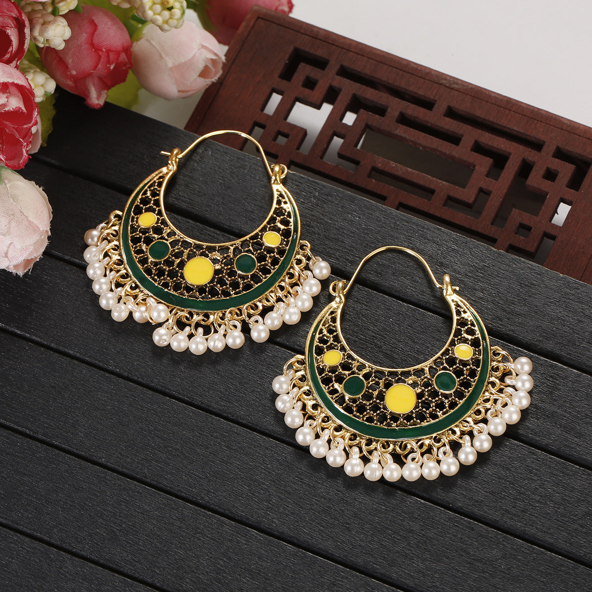 Bohemian Ethnic Style Retro Indian Exotic Style Hong Kong Style Earrings - FASHIONKULTUR