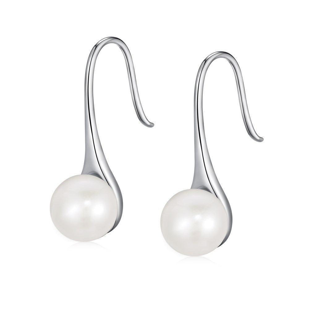 Sterling Silver Freshwater Pearl Ear Studs Niche - FASHIONKULTUR