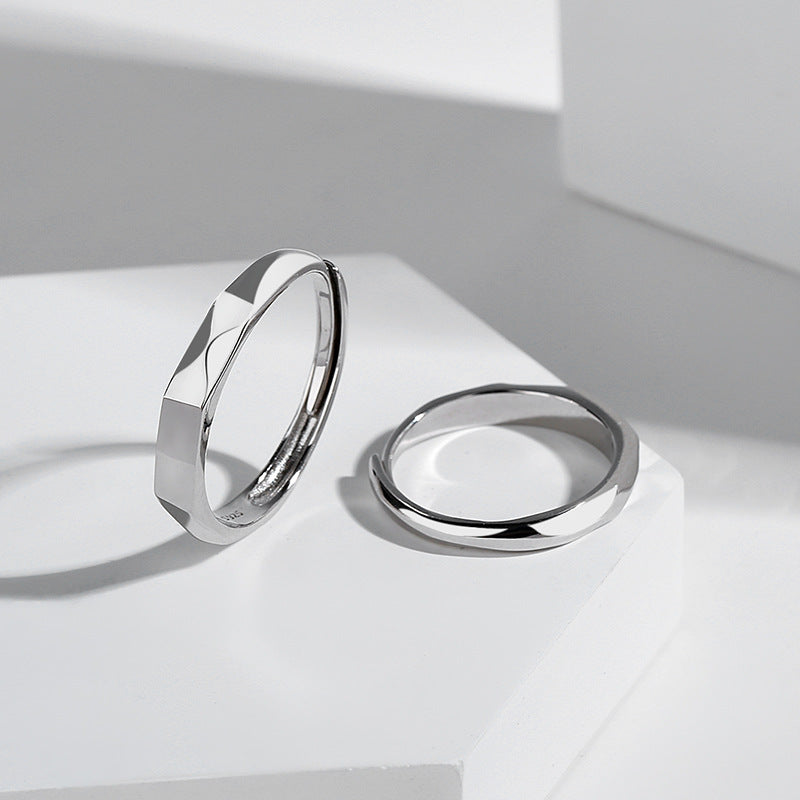 S925 Sterling Silver Rings By Light Reflect Show Surprise Love Pattern Surface Hidden New Jewelry Romantic Party Gift Wedding Engagement - FASHIONKULTUR