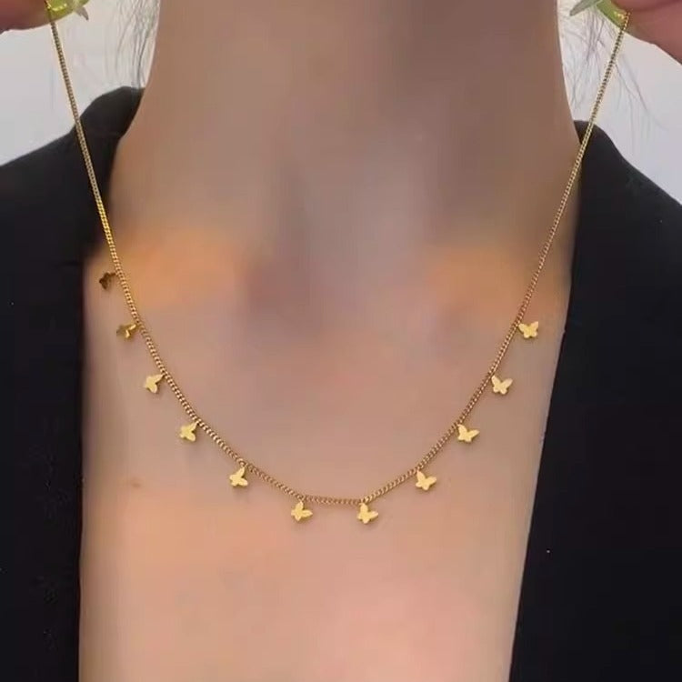 Multiple Small Butterfly Necklaces For Women - FASHIONKULTUR