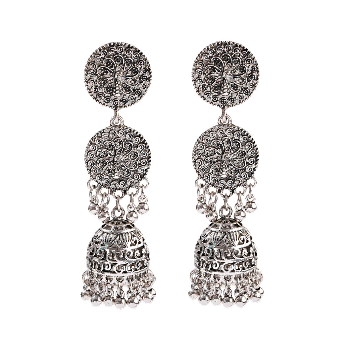 Bohemian Retro Ethnic Style Bell Earrings Women's Long - FASHIONKULTUR