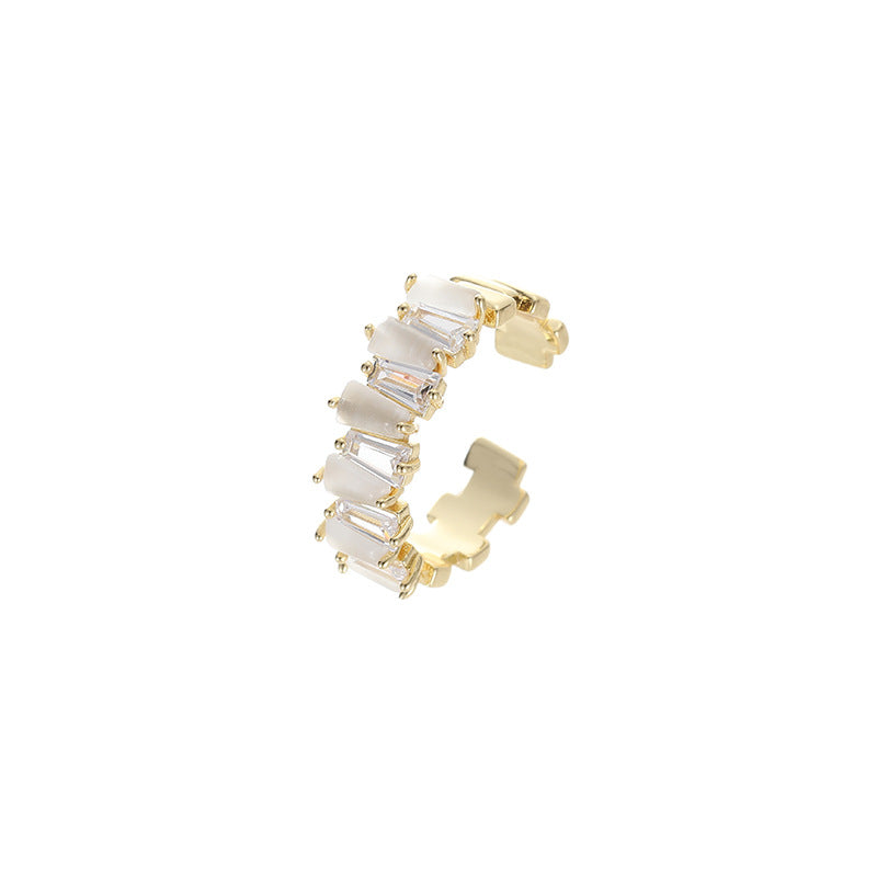 Real Gold Plating Small Diamond Opal Ring For Women - FASHIONKULTUR