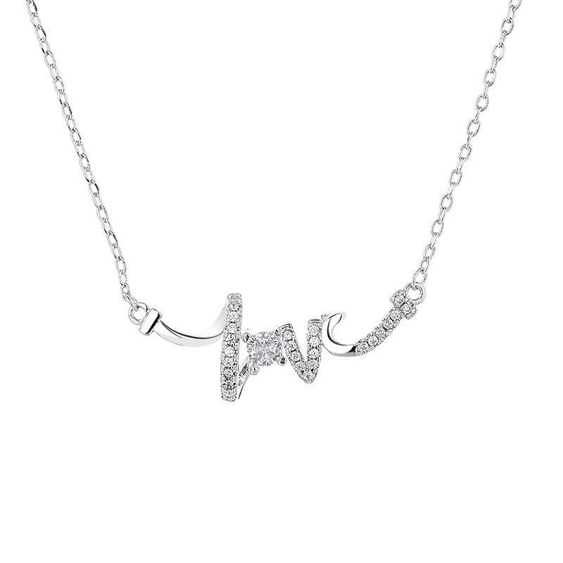 Light Luxury Minority Design LOVE Necklace For Women - FASHIONKULTUR