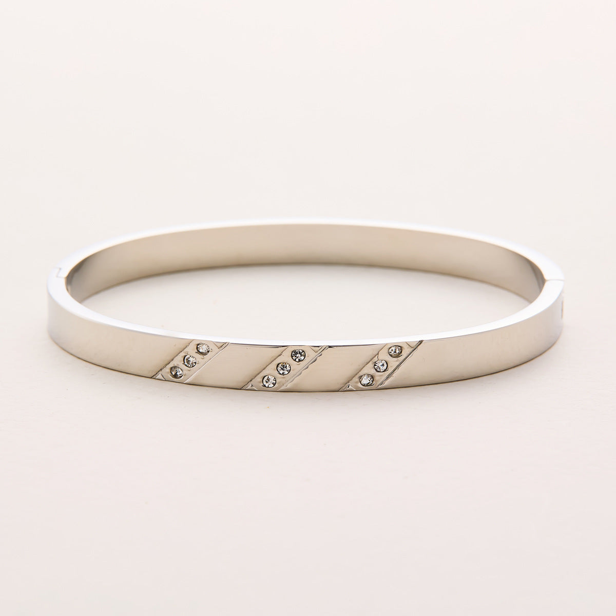 Titanium Steel Bracelet Female Round Diamond Special-interest Design - FASHIONKULTUR