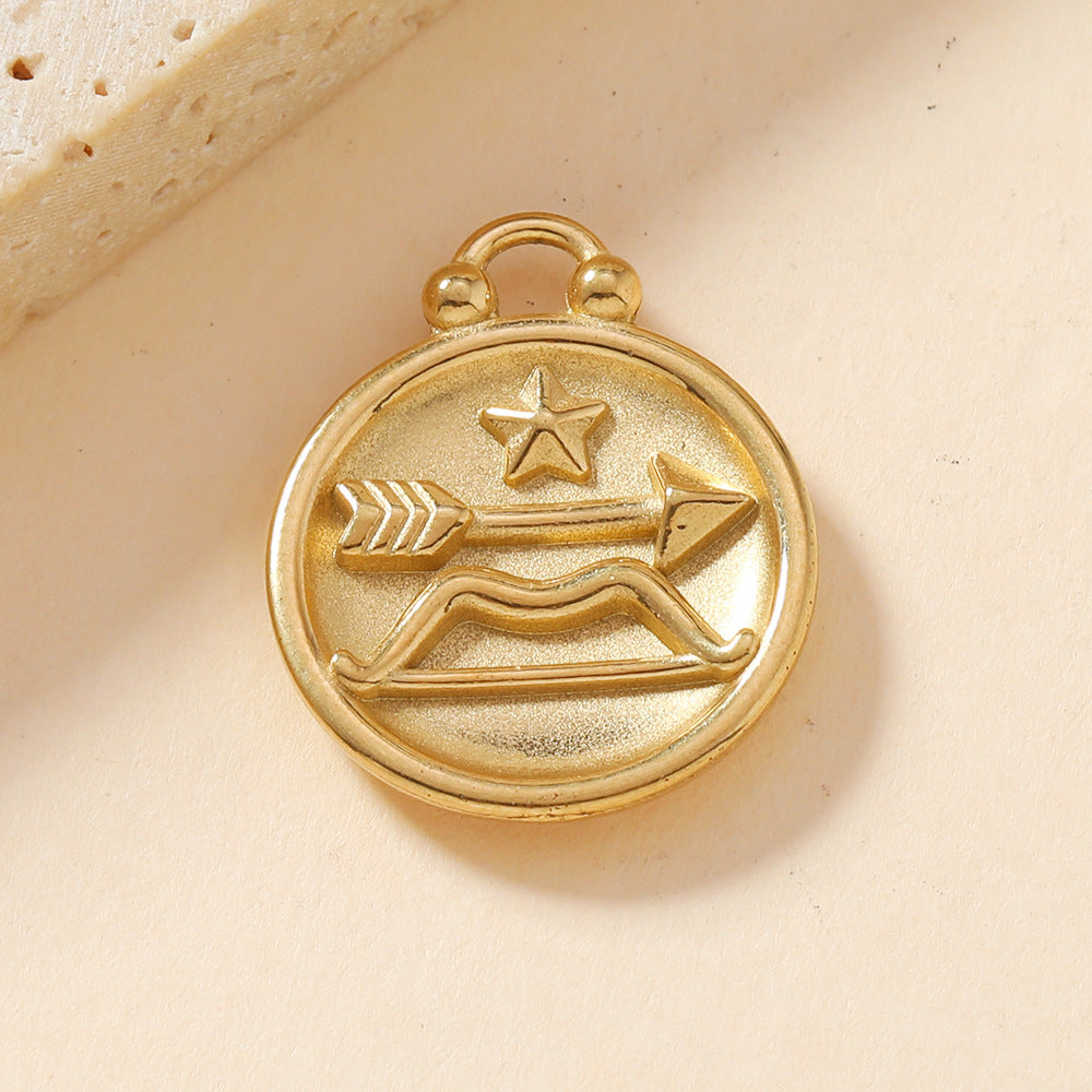 Single Pendant Twelve Constellation Casting DIY Accessories - FASHIONKULTUR