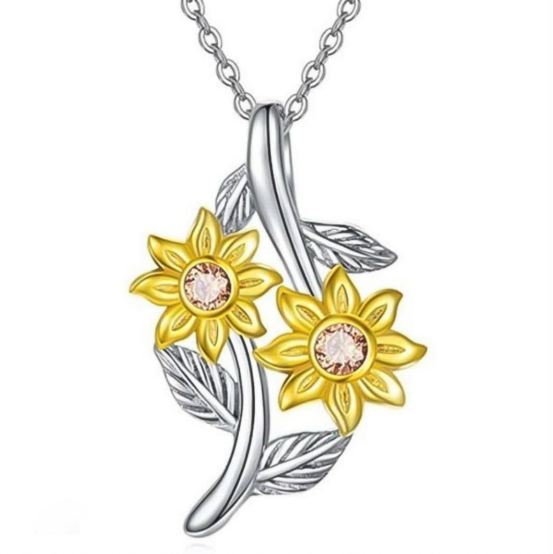 Sunflower Heart-shaped SmalPendant - FASHIONKULTUR