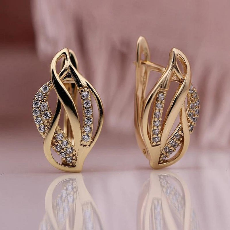 Fashion Personalized Twist Irregular Ear Studs - FASHIONKULTUR