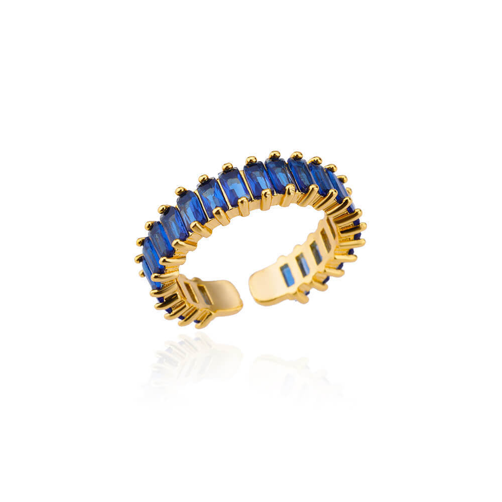 European And American Rainbow Color Zircon Rhinestone Ring Female Accessories - FASHIONKULTUR