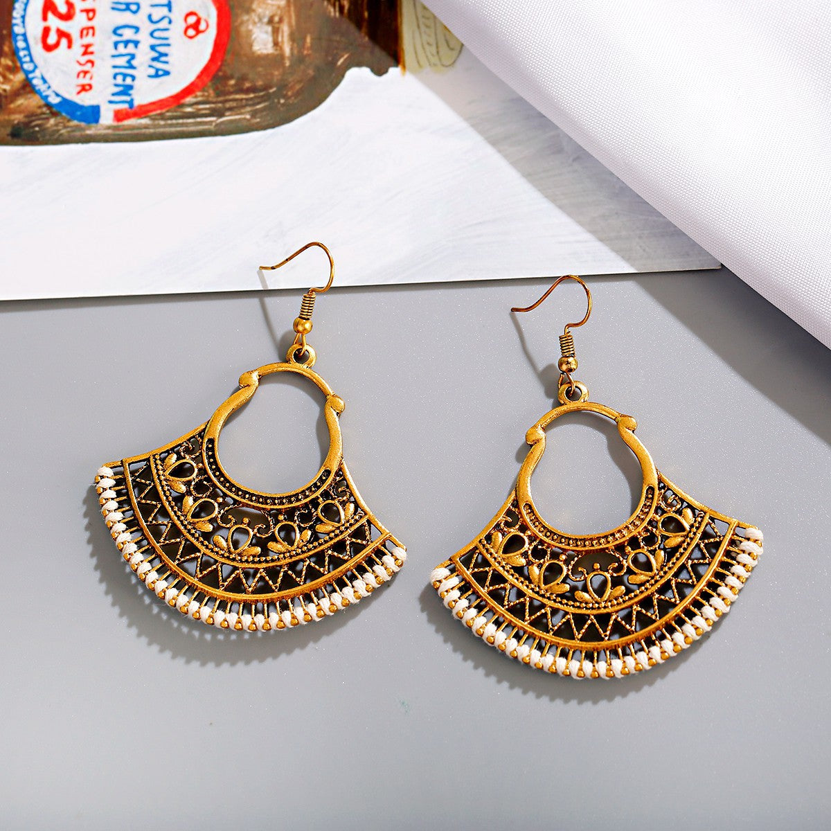 Bohemian Style Vintage Earrings Hollow Design Simple And Elegant - FASHIONKULTUR