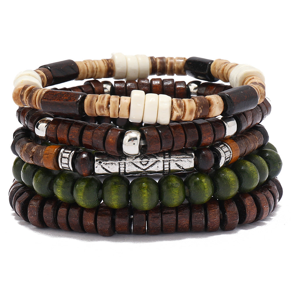 Handmade Beaded Bracelet Men's Retro Multi-layer - FASHIONKULTUR