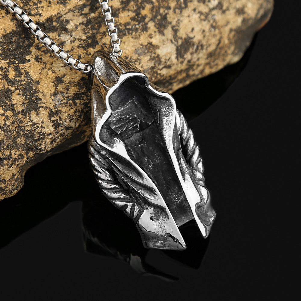 Dark Style Assassin Cloak Stainless Steel Pendant Necklace Ornament - FASHIONKULTUR