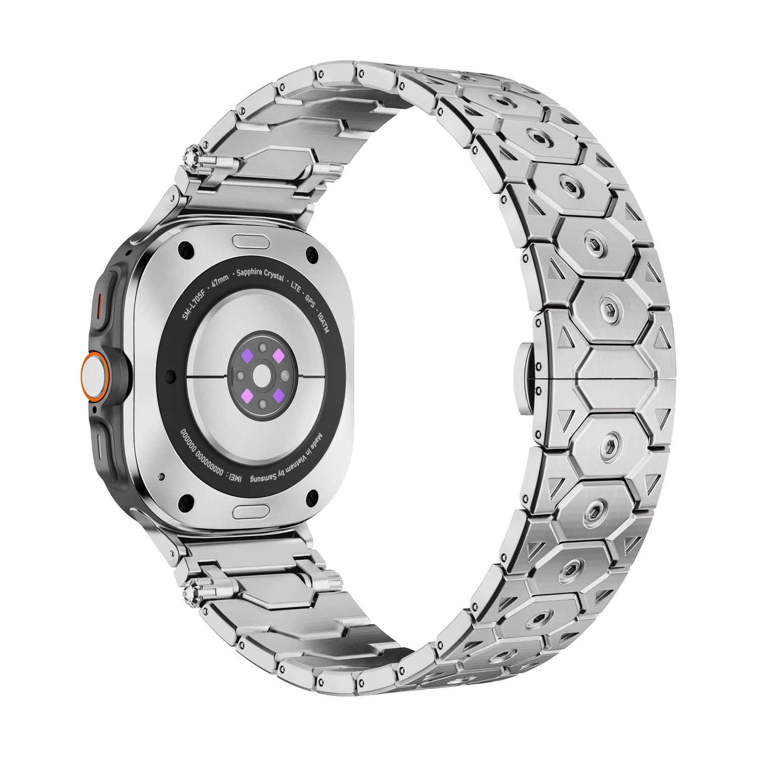 Butterfly Clasp Metallic Stainless Steel Strap - FASHIONKULTUR