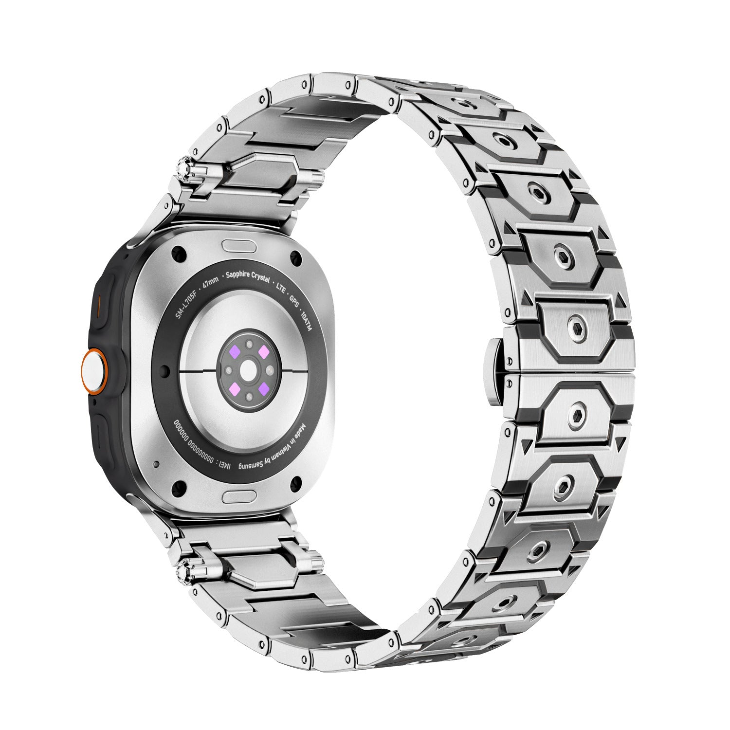 Butterfly Clasp Metallic Stainless Steel Strap - FASHIONKULTUR