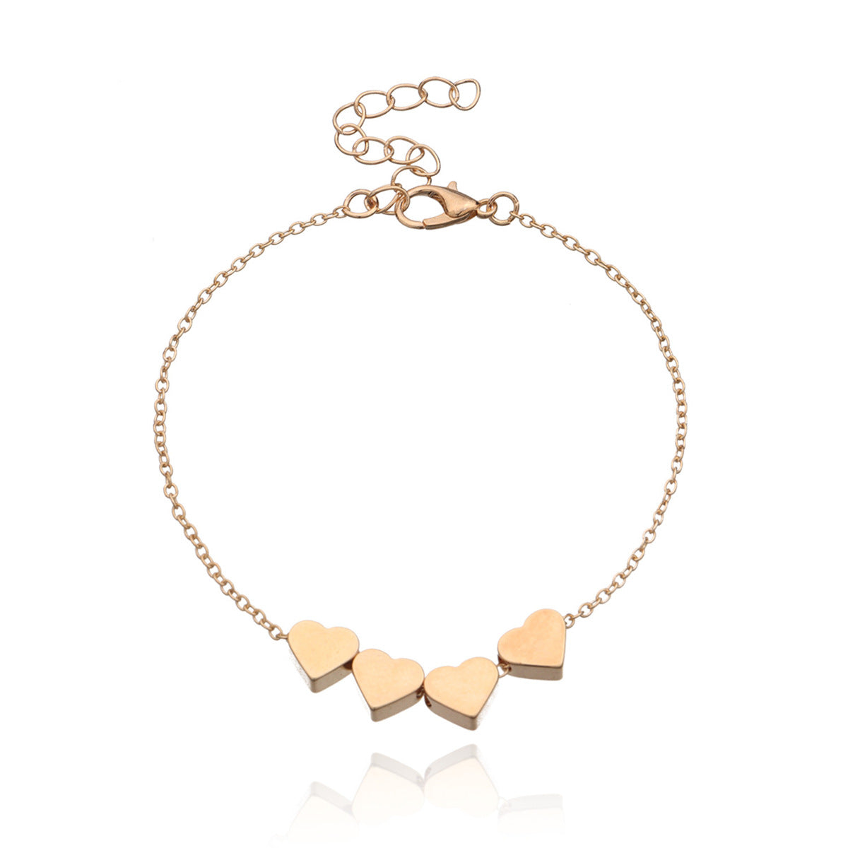 Fashion Jewelry Exquisite New Korean Fashion Temperament Simple Thin Chain Heart Bracelet For Women Girls Birthday Party Jewelry Gift - FASHIONKULTUR