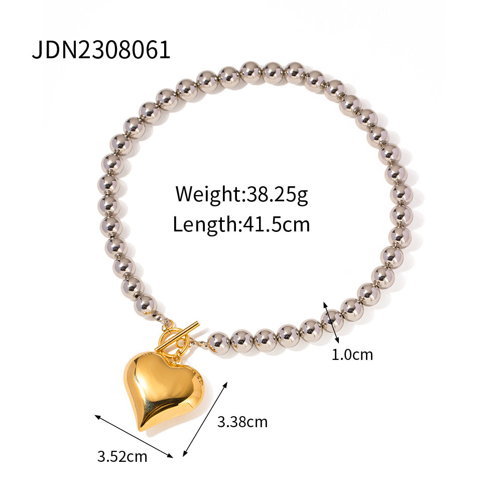 Peach Heart Series Retro Classic Love Necklace - FASHIONKULTUR
