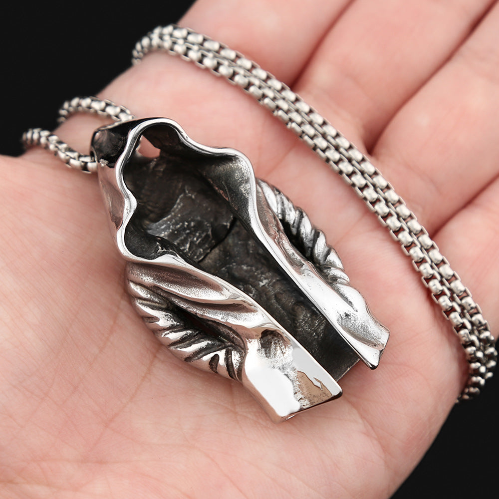 Dark Style Assassin Cloak Stainless Steel Pendant Necklace Ornament - FASHIONKULTUR
