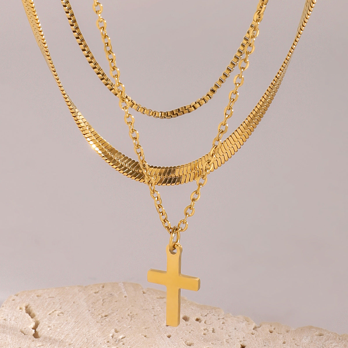 Women's Fashion Personality Cross Simple Necklace - FASHIONKULTUR