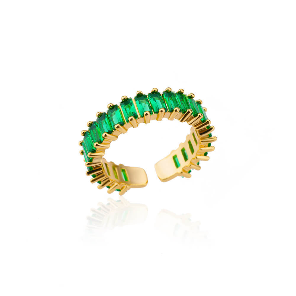European And American Rainbow Color Zircon Rhinestone Ring Female Accessories - FASHIONKULTUR