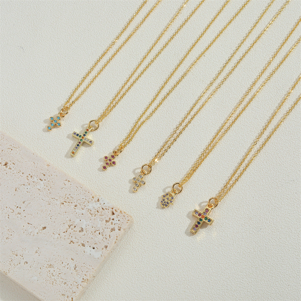 All-match Cross Design Pendant Clavicle Chain Necklace - FASHIONKULTUR