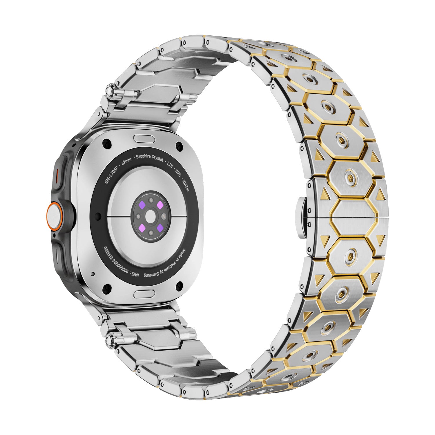 Butterfly Clasp Metallic Stainless Steel Strap - FASHIONKULTUR