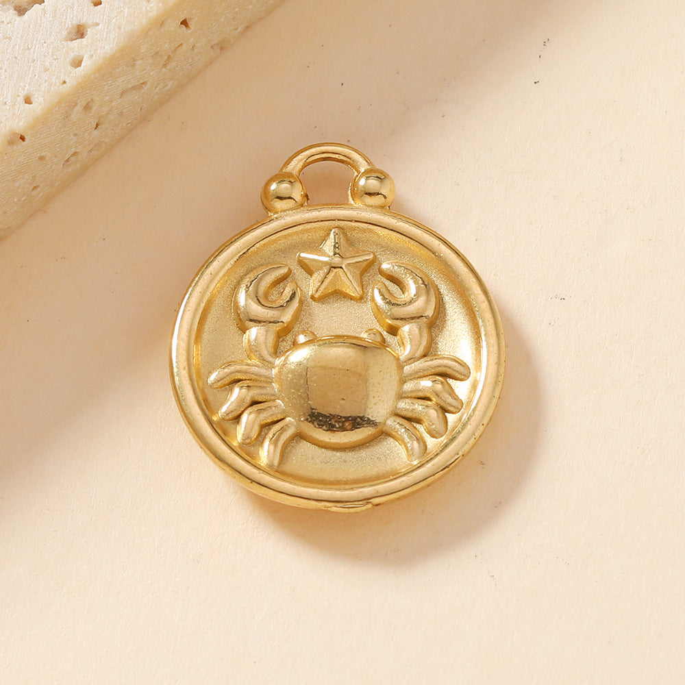 Single Pendant Twelve Constellation Casting DIY Accessories - FASHIONKULTUR