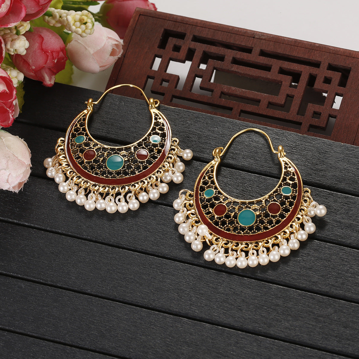 Bohemian Ethnic Style Retro Indian Exotic Style Hong Kong Style Earrings - FASHIONKULTUR