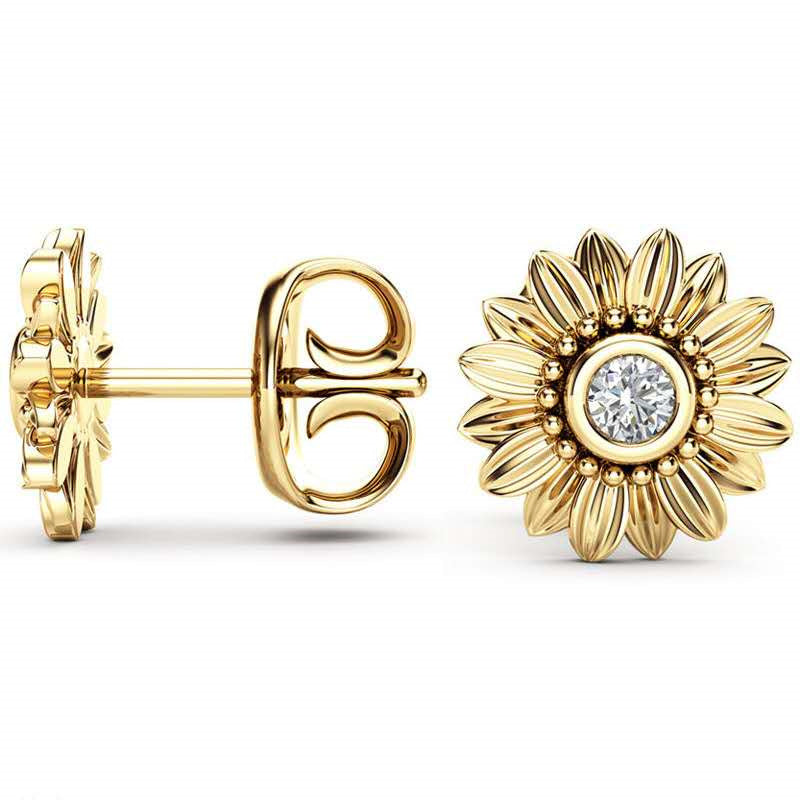 Sunflower Heart-shaped SmalPendant - FASHIONKULTUR