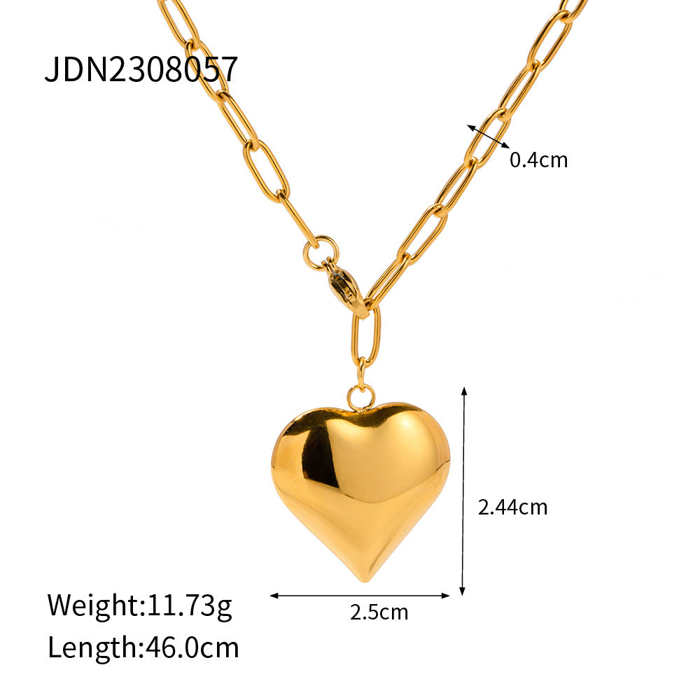 Peach Heart Series Retro Classic Love Necklace - FASHIONKULTUR