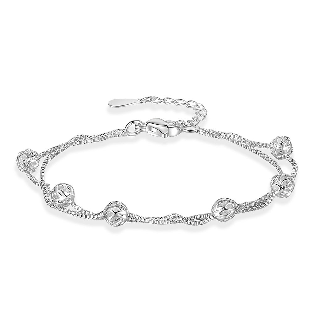 Double-layer Hollow-out Ball Bracelet Women's Design Fashion - FASHIONKULTUR