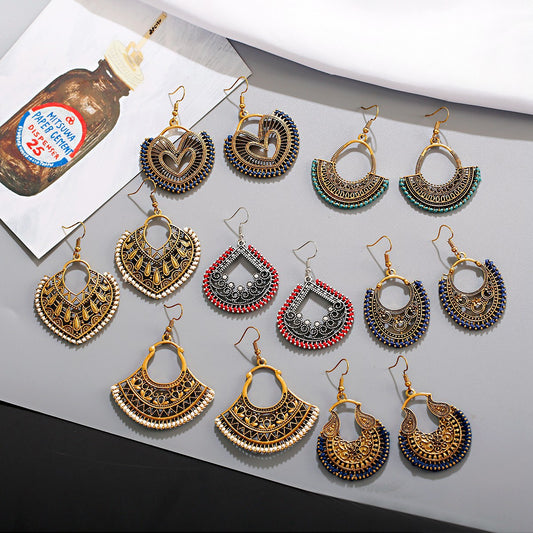 Bohemian Style Vintage Earrings Hollow Design Simple And Elegant - FASHIONKULTUR