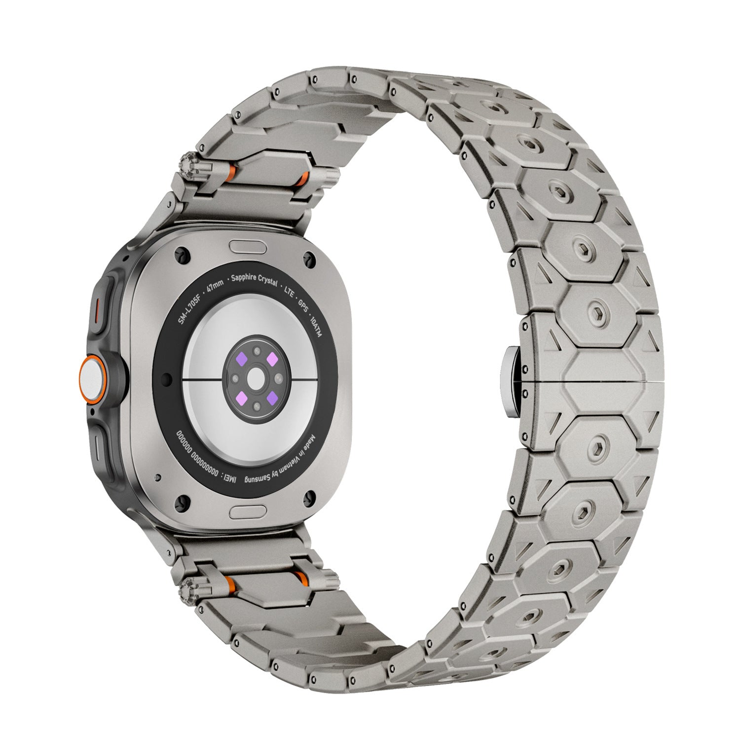 Butterfly Clasp Metallic Stainless Steel Strap - FASHIONKULTUR