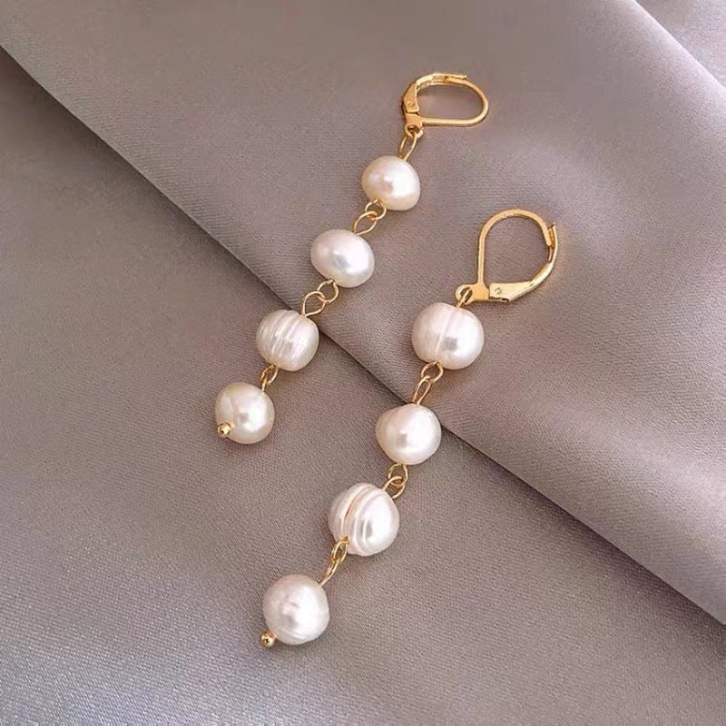 Baroque Pearl Ear Clip Natural Freshwater Pearl Ins - FASHIONKULTUR