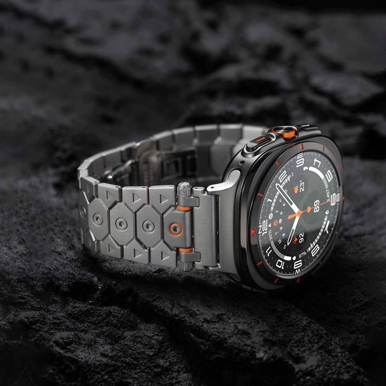 Butterfly Clasp Metallic Stainless Steel Strap - FASHIONKULTUR