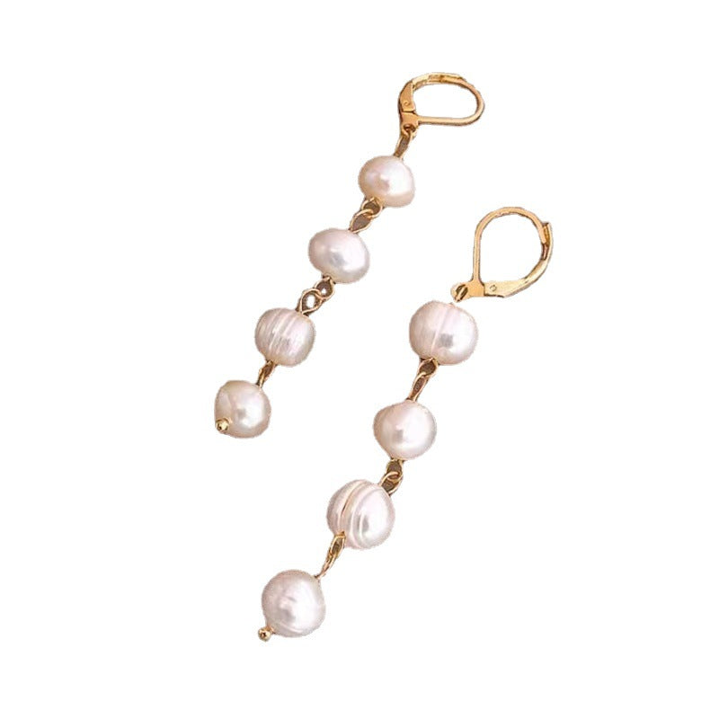 Baroque Pearl Ear Clip Natural Freshwater Pearl Ins - FASHIONKULTUR