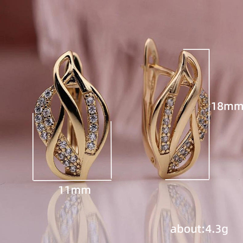 Fashion Personalized Twist Irregular Ear Studs - FASHIONKULTUR