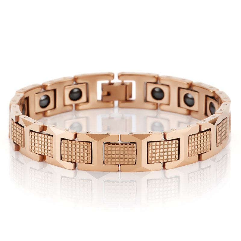 Tungsten Steel Golden Pineapple Shape Magnet Bracelet - FASHIONKULTUR