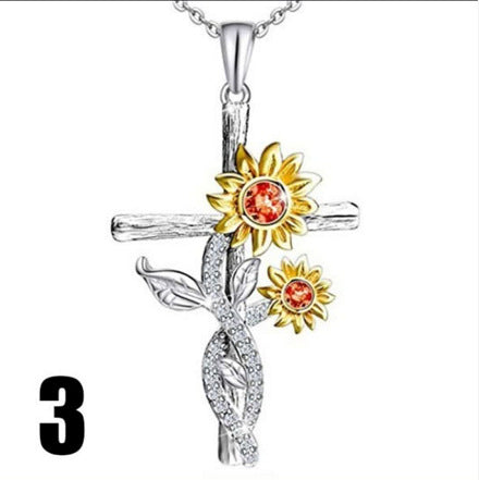 Sunflower Heart-shaped SmalPendant - FASHIONKULTUR